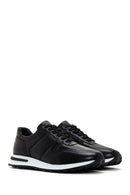 Men's Black Thick Soled Leather Sneaker | Derimod Men's Black Thick Soled Leather Sneaker | Derimod