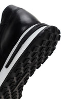 Men's Black Thick Soled Leather Sneaker | Derimod Men's Black Thick Soled Leather Sneaker | Derimod