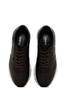 Men's Brown Thick Soled Leather Sneaker | Derimod Men's Brown Thick Soled Leather Sneaker | Derimod