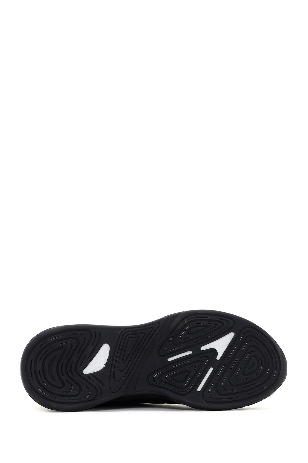 Erkek Siyah Bağcıklı Kalın Tabanlı Deri Sneaker