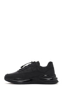 Men's Black Lace-up Thick-Sole Leather Sneaker | Derimod Men's Black Lace-up Thick-Sole Leather Sneaker | Derimod