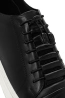 Men's Black Lace-up Leather Sneaker | Derimod Men's Black Lace-up Leather Sneaker | Derimod