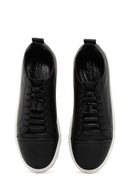 Men's Black Lace-up Leather Sneaker | Derimod Men's Black Lace-up Leather Sneaker | Derimod