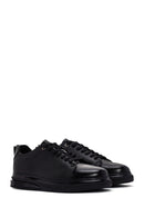 Men's Black Lace-up Leather Sneaker | Derimod Men's Black Lace-up Leather Sneaker | Derimod