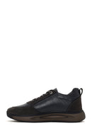 Men's Gray Lace-up Thick-Sole Leather Casual Sneaker | Derimod Men's Gray Lace-up Thick-Sole Leather Casual Sneaker | Derimod