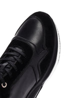 Men's Black Lace-up Leather Casual Sneaker | Derimod Men's Black Lace-up Leather Casual Sneaker | Derimod