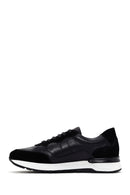 Erkek Siyah Bağcıklı Deri Casual Sneaker | Derimod Erkek Siyah Bağcıklı Deri Casual Sneaker | Derimod