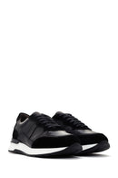 Erkek Siyah Bağcıklı Deri Casual Sneaker | Derimod Erkek Siyah Bağcıklı Deri Casual Sneaker | Derimod