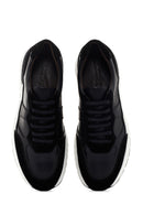 Erkek Siyah Bağcıklı Deri Casual Sneaker | Derimod Erkek Siyah Bağcıklı Deri Casual Sneaker | Derimod