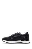 Men's Black Thick Soled Leather Sneaker | Derimod Men's Black Thick Soled Leather Sneaker | Derimod