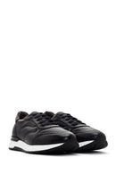 Men's Black Thick Soled Leather Sneaker | Derimod Men's Black Thick Soled Leather Sneaker | Derimod