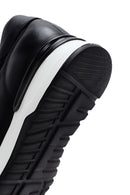 Men's Black Thick Soled Leather Sneaker | Derimod Men's Black Thick Soled Leather Sneaker | Derimod