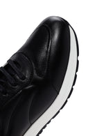 Men's Black Thick Soled Leather Sneaker | Derimod Men's Black Thick Soled Leather Sneaker | Derimod