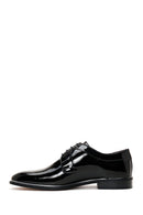 Men's Black Laced Patent Leather Classic Shoes | Derimod Men's Black Laced Patent Leather Classic Shoes | Derimod