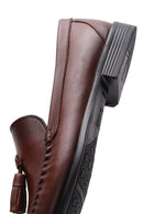 Erkek Kahverengi Püsküllü Deri Casual Loafer | Derimod Erkek Kahverengi Püsküllü Deri Casual Loafer | Derimod