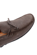 Erkek Vizon Süet Deri Casual Loafer | Derimod Erkek Vizon Süet Deri Casual Loafer | Derimod