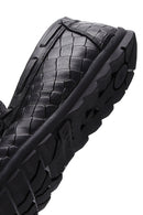 Men's Black Crocodile Patterned Leather Casual Loafer | Derimod Men's Black Crocodile Patterned Leather Casual Loafer | Derimod
