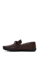 Erkek Kahverengi Kroko Desenli Deri Casual Loafer | Derimod Erkek Kahverengi Kroko Desenli Deri Casual Loafer | Derimod