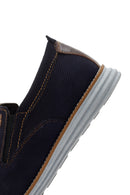 Erkek Lacivert Nubuk Deri Casual Loafer | Derimod Erkek Lacivert Nubuk Deri Casual Loafer | Derimod