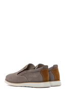 Erkek Vizon Nubuk Deri Casual Loafer | Derimod Erkek Vizon Nubuk Deri Casual Loafer | Derimod