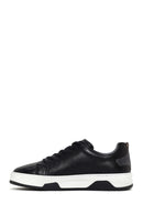 Men's Black Lace-up Thick-Sole Leather Sneaker | Derimod Men's Black Lace-up Thick-Sole Leather Sneaker | Derimod