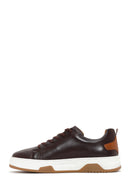 Men's Brown Lace-up Thick-Sole Leather Sneaker | Derimod Men's Brown Lace-up Thick-Sole Leather Sneaker | Derimod