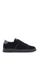 Erkek Siyah Bağcıklı Süet Deri Sneaker | Derimod Erkek Siyah Bağcıklı Süet Deri Sneaker | Derimod