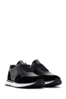 Men's Black Thick Sole Lace-up Leather Casual Sneaker | Derimod Men's Black Thick Sole Lace-up Leather Casual Sneaker | Derimod