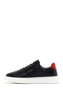 Men's Black Thick Sole Lace Up Leather Sneaker | Derimod Men's Black Thick Sole Lace Up Leather Sneaker | Derimod