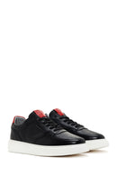 Men's Black Thick Sole Lace Up Leather Sneaker | Derimod Men's Black Thick Sole Lace Up Leather Sneaker | Derimod
