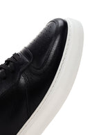 Men's Black Thick Sole Lace Up Leather Sneaker | Derimod Men's Black Thick Sole Lace Up Leather Sneaker | Derimod