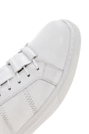 Erkek Beyaz Bağcıklı Deri Sneaker | Derimod Erkek Beyaz Bağcıklı Deri Sneaker | Derimod