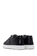 Erkek Siyah Bağcıklı Deri Sneaker | Derimod Erkek Siyah Bağcıklı Deri Sneaker | Derimod