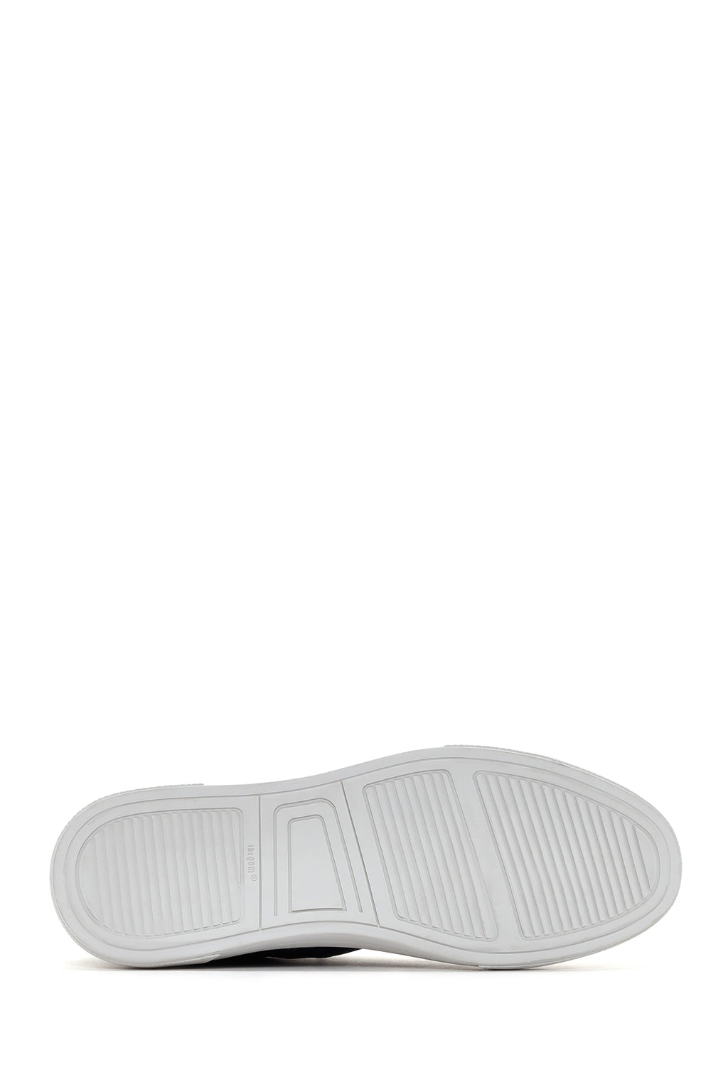 Erkek Lacivert Bağcıklı Deri Sneaker