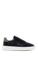 Men's Black Lace-up Leather Sneaker | Derimod Men's Black Lace-up Leather Sneaker | Derimod