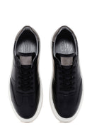 Men's Black Lace-up Leather Sneaker | Derimod Men's Black Lace-up Leather Sneaker | Derimod