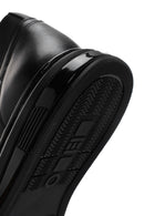 Erkek Siyah Kalın Tabanlı Bağcıklı Deri Sneaker | Derimod Erkek Siyah Kalın Tabanlı Bağcıklı Deri Sneaker | Derimod