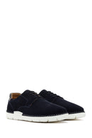 Men's Navy Blue Lace-up Leather Casual Shoes | Derimod Men's Navy Blue Lace-up Leather Casual Shoes | Derimod