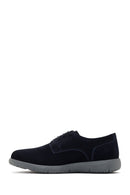 Men's Navy Blue Lace-up Nubuck Leather Casual Shoes | Derimod Men's Navy Blue Lace-up Nubuck Leather Casual Shoes | Derimod