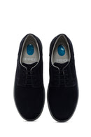 Men's Navy Blue Lace-up Nubuck Leather Casual Shoes | Derimod Men's Navy Blue Lace-up Nubuck Leather Casual Shoes | Derimod