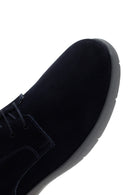 Men's Navy Blue Lace-up Nubuck Leather Casual Shoes | Derimod Men's Navy Blue Lace-up Nubuck Leather Casual Shoes | Derimod