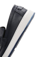 Erkek Lacivert Deri Casual Loafer | Derimod Erkek Lacivert Deri Casual Loafer | Derimod