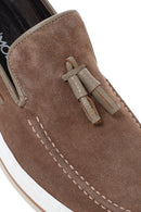Erkek Vizon Süet Deri Casual Loafer | Derimod Erkek Vizon Süet Deri Casual Loafer | Derimod