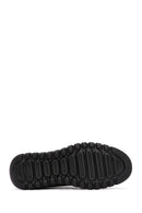 Erkek Siyah Bağcıklı Deri Casual Sneaker | Derimod Erkek Siyah Bağcıklı Deri Casual Sneaker | Derimod