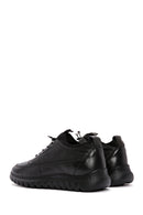 Erkek Siyah Bağcıklı Deri Casual Sneaker | Derimod Erkek Siyah Bağcıklı Deri Casual Sneaker | Derimod
