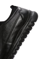 Erkek Siyah Bağcıklı Deri Casual Sneaker | Derimod Erkek Siyah Bağcıklı Deri Casual Sneaker | Derimod