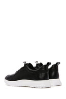 Erkek Siyah Bağcıklı Deri Sneaker | Derimod Erkek Siyah Bağcıklı Deri Sneaker | Derimod
