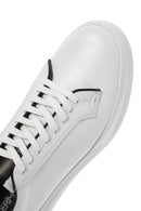 Erkek Beyaz Bağcıklı Deri Sneaker | Derimod Erkek Beyaz Bağcıklı Deri Sneaker | Derimod