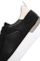 Erkek Siyah Bağcıklı Deri Sneaker | Derimod Erkek Siyah Bağcıklı Deri Sneaker | Derimod