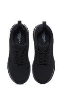 Derimod Zero Men's Black Lace-Up Thick Soled Sneaker | Derimod Derimod Zero Men's Black Lace-Up Thick Soled Sneaker | Derimod